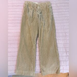 L.L. Bean Corduroy Trousers Khaki 35x32 Straight Leg
